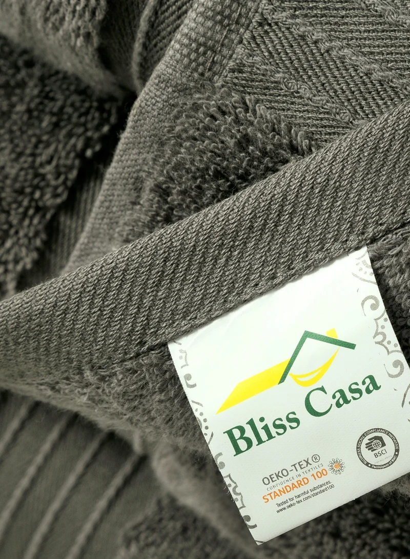 Bliss Casa Bliss Casa 4-Piece 100% Combed Cotton Bath Towels - 550 GSM Quick Dry Highly Absorbent Bathroom Towels - Thick Soft Hotel Quality Bath Towel Set for Bath And Spa 70x140 cm