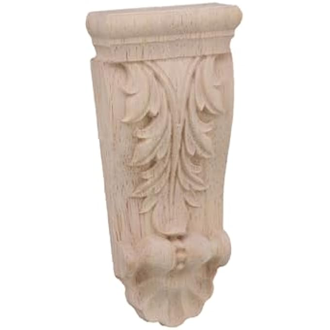 UNPAINTED SOLID WOODEN CARVED CORBELS COLUMN 1.97"X0.67"X3.94" F45 PACK OF 15 - Image 3
