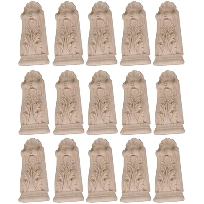 UNPAINTED SOLID WOODEN CARVED CORBELS COLUMN 1.97"X0.67"X3.94" F45 PACK OF 15 - Image 1