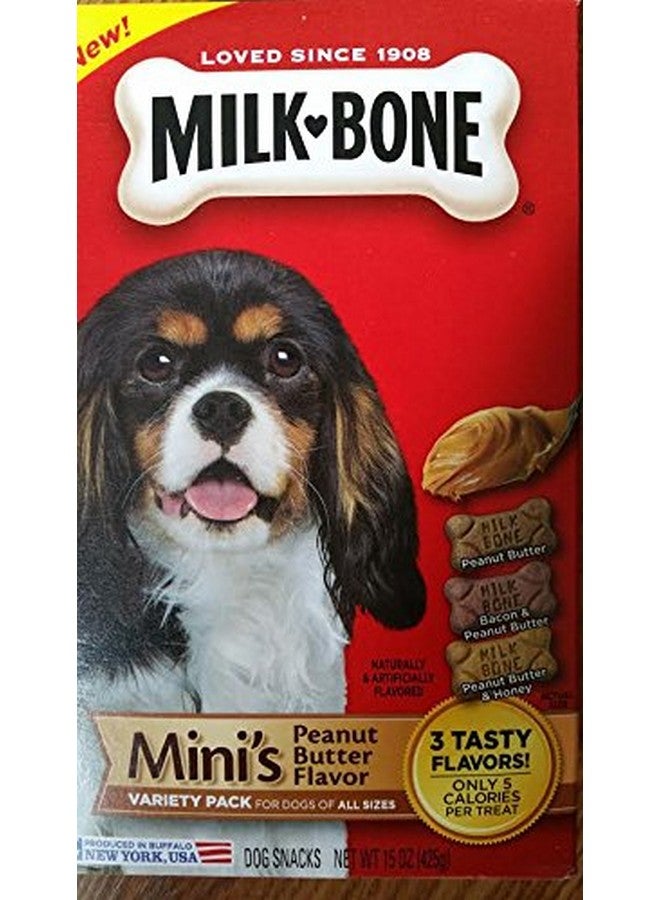 MILK-BONE Mini’S Peanut Butter Flavor Dog Treats Variety Pack  15Ounce - Image 1