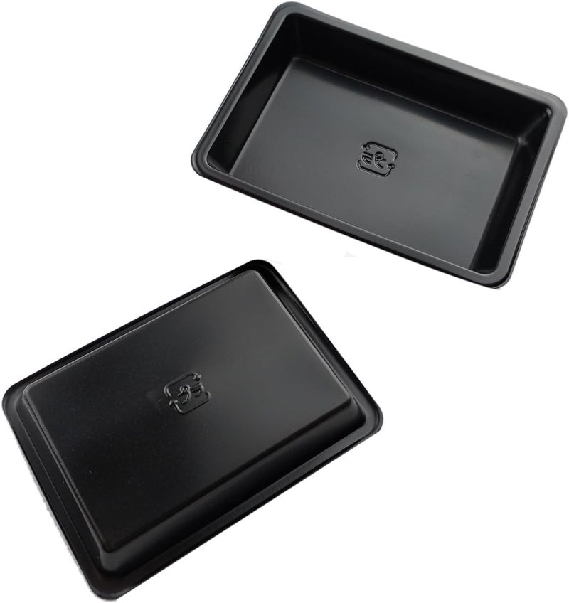 LoveDeal 100 Pack Rectangle Plastic Soy Sauce Dishes Disposable Sauce Dish for Dipping Hot Sushi Plates Sauce Serving Dish Set Seasoning Appetizer Plates for BBQ Salad  Black - Image 4