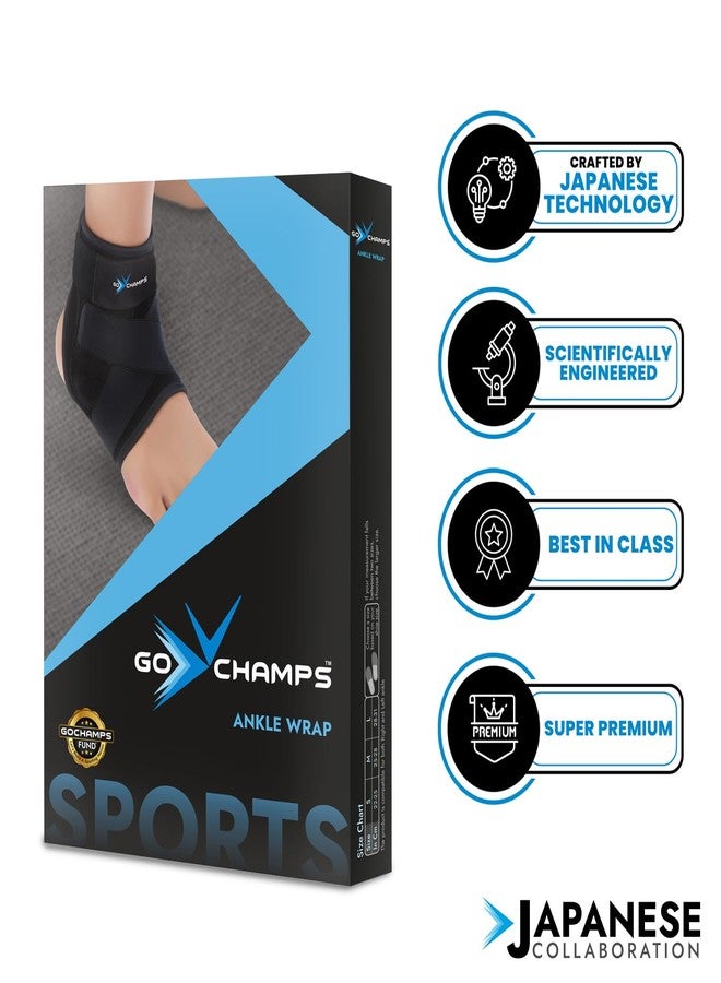 Gochamps Premium Neoprene Ankle Wrap & Support Brace, Adjustable Strap for Sprains, Strains, Pain Relief & Injury Prevention, Japanese Collaboration, Large (28-31 cm, Pack Of 1) - Image 5