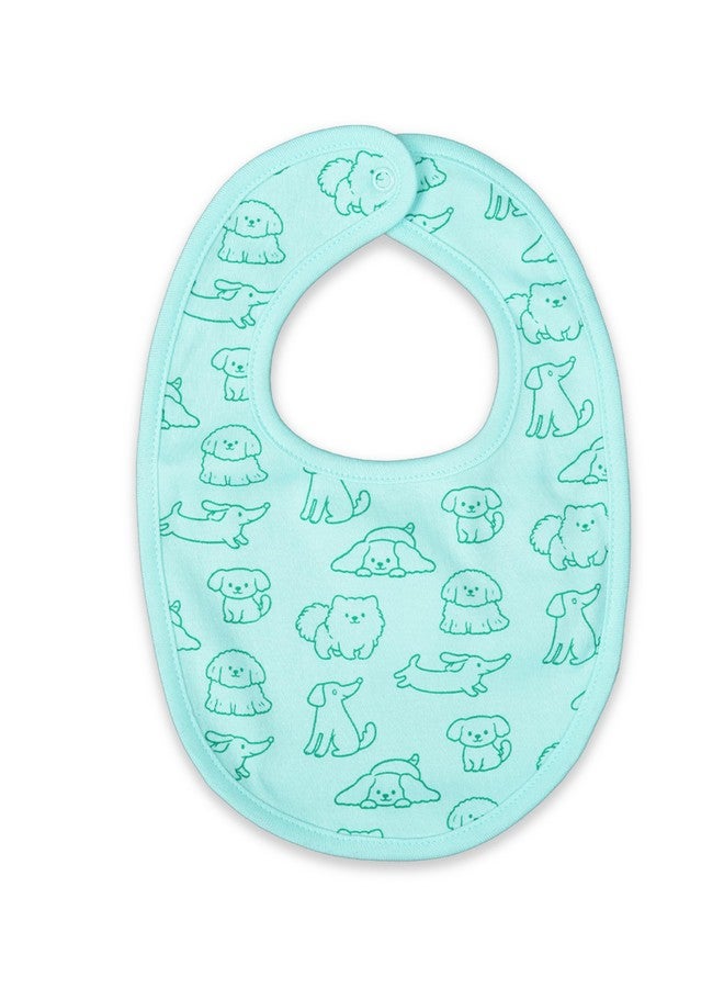 Kidbea Organic Cotton Baby Bib, Adjustable Snap Closure Soft Absorbent Feeding Bibs Apron for Newborns & Infants Child With Cute Prints | Reusable Baby Essential (Pack of 3) - Image 4