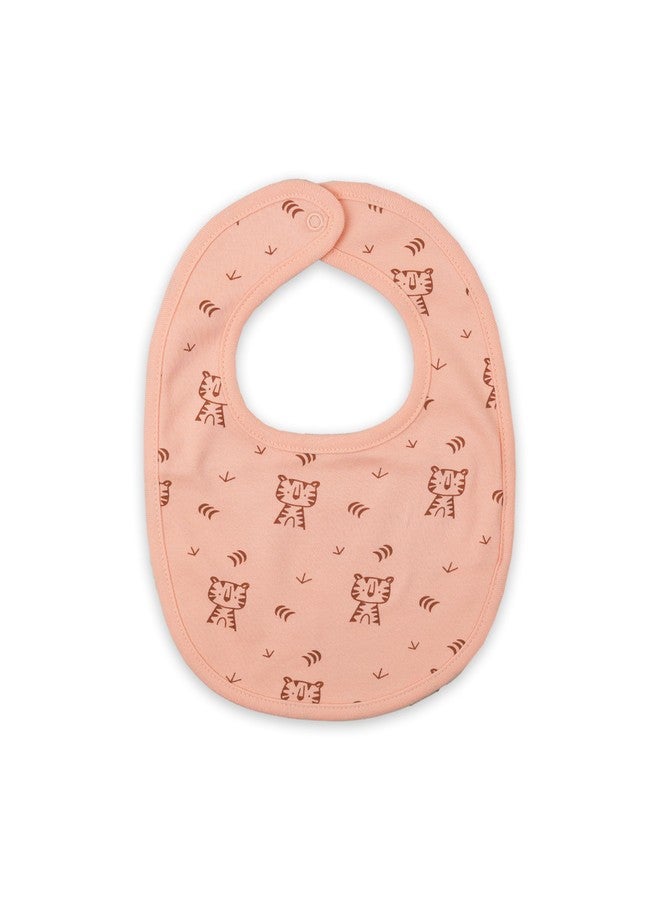 Kidbea Organic Cotton Baby Bib, Adjustable Snap Closure Soft Absorbent Feeding Bibs Apron for Newborns & Infants Child With Cute Prints | Reusable Baby Essential (Pack of 3) - Image 3