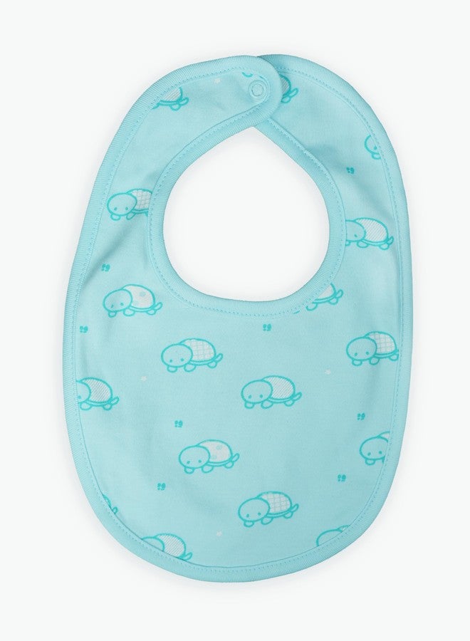 Kidbea Organic Cotton Baby Bib, Adjustable Snap Closure Soft Absorbent Feeding Bibs Apron for Newborns & Infants Child With Cute Prints | Reusable Baby Essential (Pack of 3) - Image 2