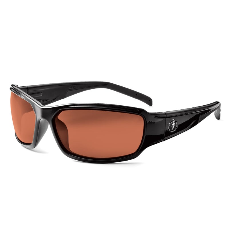 Ergodyne  51021 Skullerz Thor Polarized Safety Sunglasses  Black Frame Polarized Copper Lens