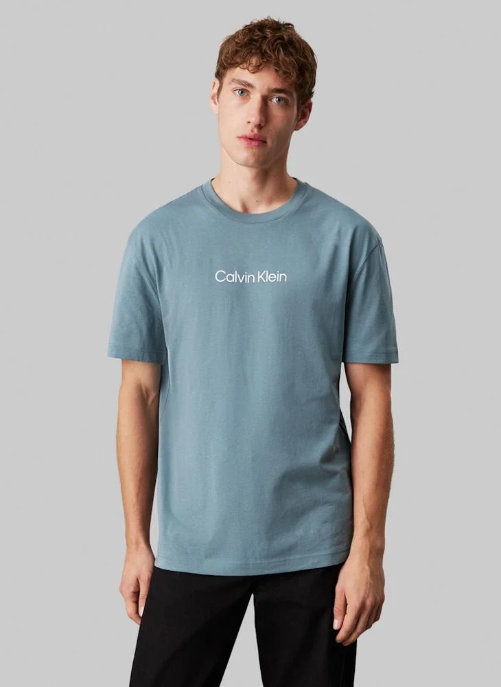 CALVIN KLEIN Logo Print Crew Neck T-Shirt