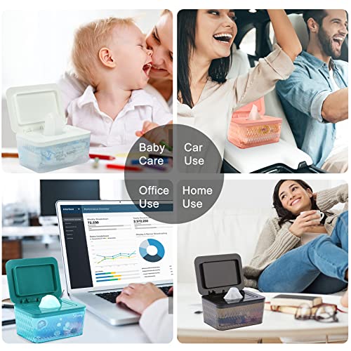 Hswt Wipes Dispenser Seal-Designed Wipe Dispenser Holder Wipes Case Box for Bathroom Keep Wipes Fresh, Dust-Proof & Non-Slip - Image 2