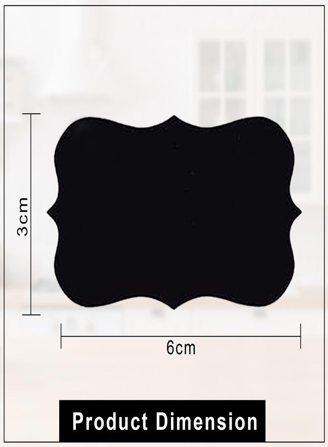 GLUN 100 Piece Waterproof Vinyl Black Labels Stickers for Mason Jar Glass & Plastic Bottles, 100 Labels Piece Stickers with 1 Piece White Pencil, Self-Adhesive Spice - Image 2