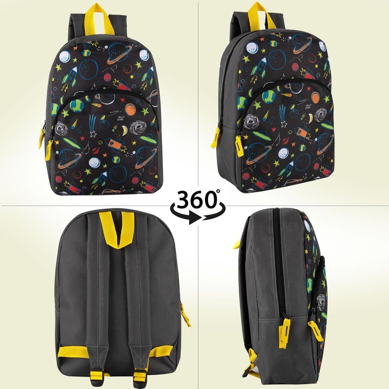 Trailmaker 15 Inch Kids Backpacks for Boys & Girls | Preschool, Kindergarten, Elementary School Backpacks with Adjustable, Padded Straps (Stellar Space) - Image 4