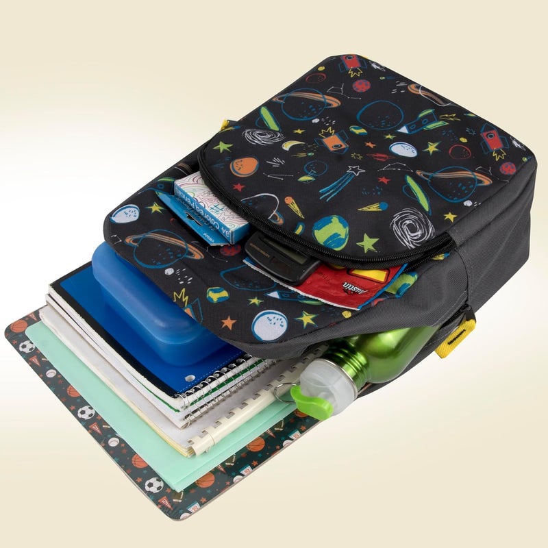 Trailmaker 15 Inch Kids Backpacks for Boys & Girls | Preschool, Kindergarten, Elementary School Backpacks with Adjustable, Padded Straps (Stellar Space) - Image 3