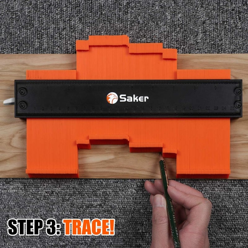 Saker Contour Gauge Profile Tool with Adjustable Lock,Christmas Gifts for Men Women Dad Boyfriend Husband,Precisely Copy Irregular Shape Duplicator for Woodworking Tracing 10 Inch Christmas Packaging - Image 5