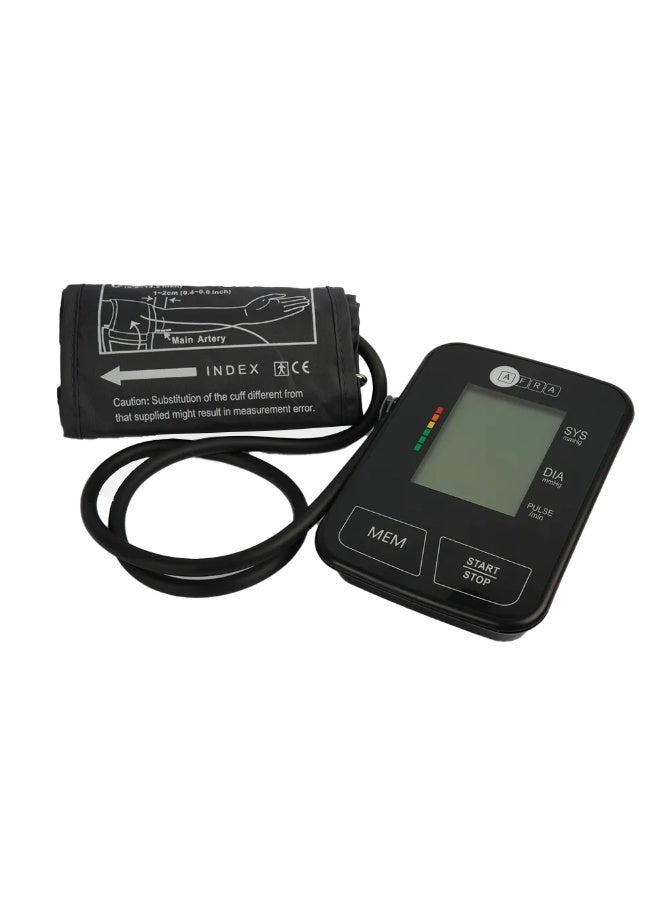 AFRA جهاز قياس ضغط الدم الرقمي AFRA باللون الأسود، أوتوماتيكي بالكامل، نوع الذراع، بحجم مدمج - AF-200BPMA - Image 2