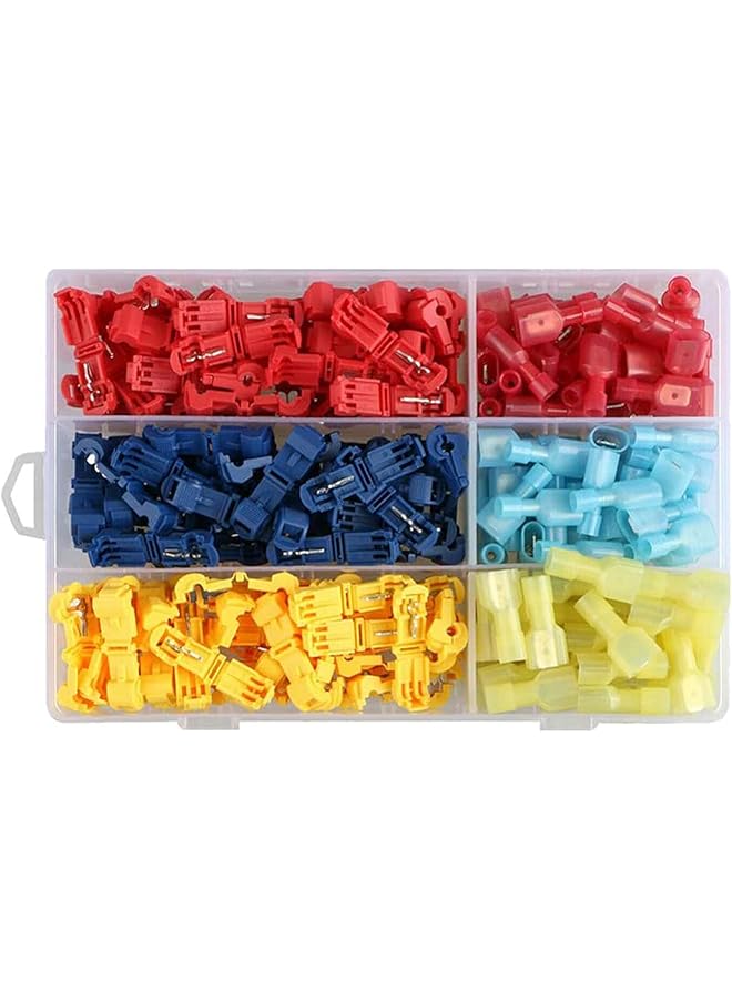 The Bros 240PCS T-Tap Wire Connectors, Self-Stripping Quick Splice Electrical Wire Terminals, Insulated Male Quick Disconnect Spade Terminals Assortment Kit with Storage Case (240) - Image 1