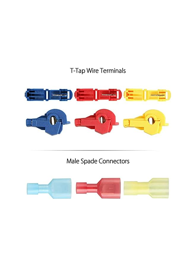 The Bros 240PCS T-Tap Wire Connectors, Self-Stripping Quick Splice Electrical Wire Terminals, Insulated Male Quick Disconnect Spade Terminals Assortment Kit with Storage Case (240) - Image 3