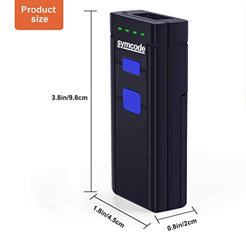 Symcode Bluetooth Barcode Scanner, 3-in-1 Bluetooth & USB Wired & 2.4G Wireless Barcode Scanner Portable Bar Code Scanning Work with Windows, Android, iOS, Tablets or Computers - Image 2