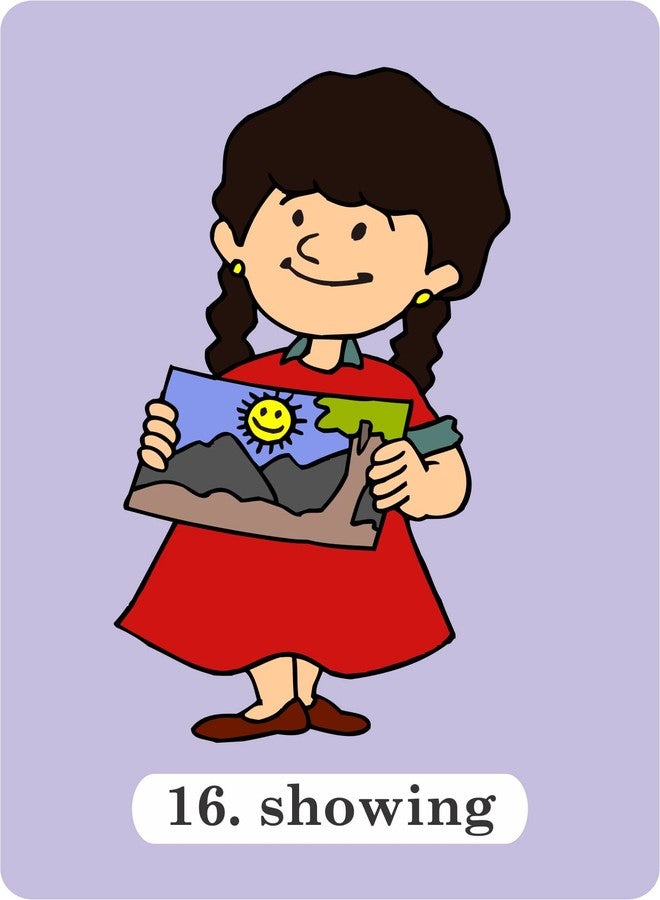 Brainy Bug Resources موارد Brainy Bug: كلمات الحركة المتقدمة وكلمات الحركة في الجمل | بطاقات تعليمية صوتية | الصوت متوفر باللغات الإنجليزية والهندية والتاميلية والكانادية والتيلوجوية والبنجابية | احتياجات خاصة | تعلم اللغة الإنجليزية - Image 5