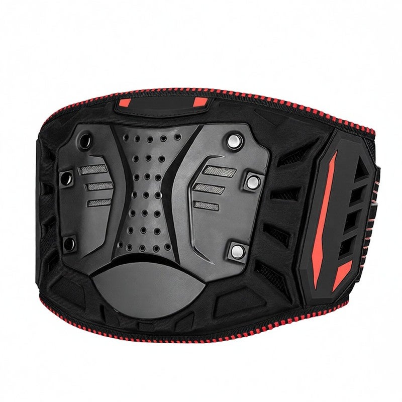 Sulaite Waist Belt: Red S-M Size Back Hard Shell & EVA Foam Pad Shock Absorption - TPU Flank Guard Adjustable Double Belts for Motorcycle Riders Long-Time Riding Waist Support - Image 1