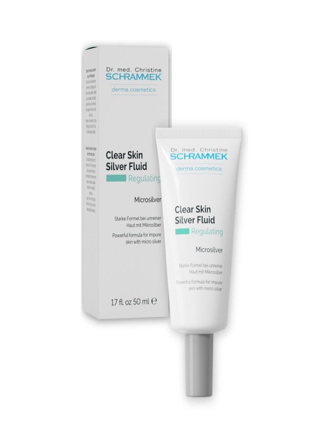 Schrammek Clear Skin Silver Fluid (1.7 fl oz) - Powerful Formula for Impure Skin with Microsilver - Combats the Key Factors of Impure Skin - with Aloe Vera - Face Fluid - Skin Care - Dr. Schrammek - Image 1