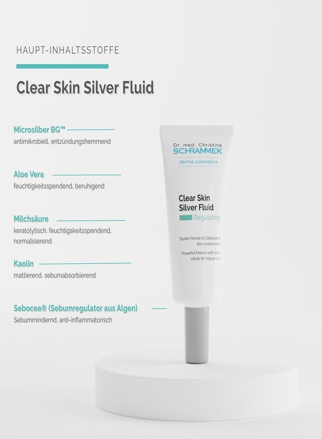 Schrammek Clear Skin Silver Fluid (1.7 fl oz) - Powerful Formula for Impure Skin with Microsilver - Combats the Key Factors of Impure Skin - with Aloe Vera - Face Fluid - Skin Care - Dr. Schrammek - Image 3