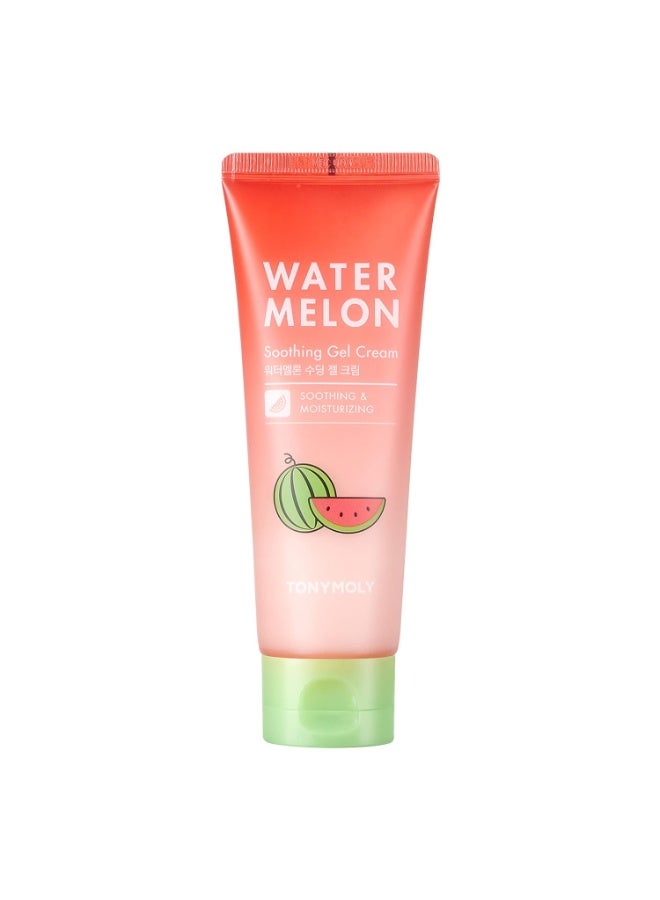 TONYMOLY Watermelon Soothing Gel Cream | Lightweight Hydrating Gel Moisturizer | Soothes, Refreshes & Locks in Moisture | 120 ml - Image 1