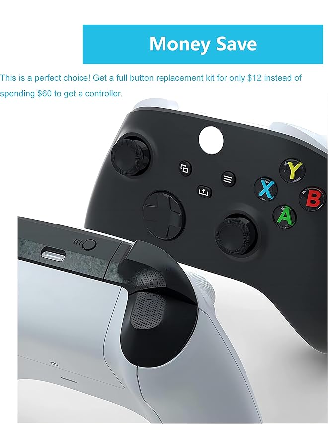 12 Piece Rb Lb Repair Bumper Button Tactile Switch Repair Kit For Xbox One Controllers Base Model S Elite Series 1 Elite Series 2. (Includes Handle Front Bezel) - Image 2