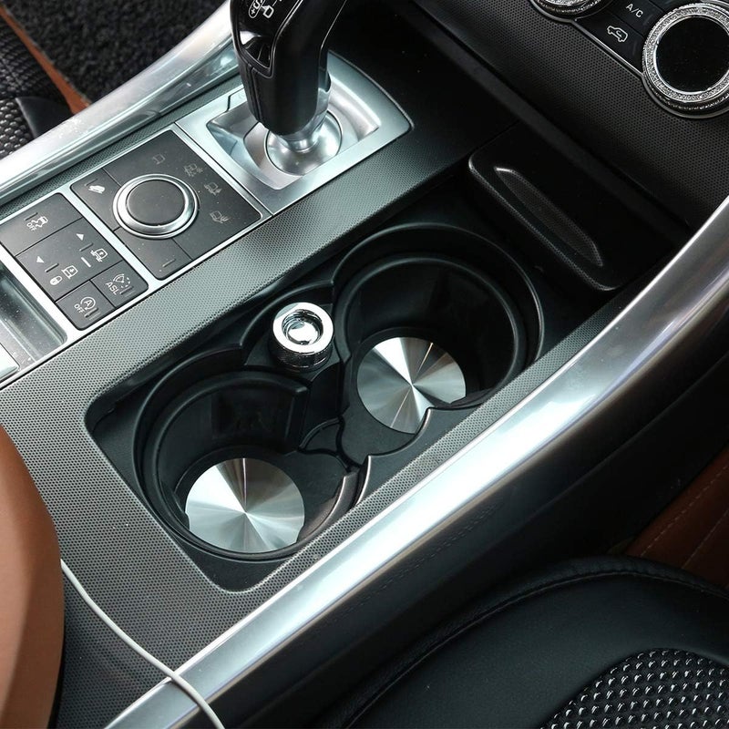 CHEYA Stainless Steel Car Cup Holder Mat Cover Trim for Land Rover Range Rover Sport, Vogue, Discovery Sport, Discovery 4, 5 - Image 4