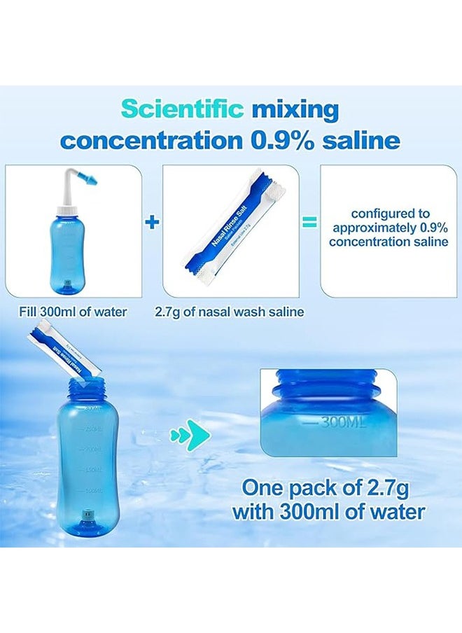 30PCS Nasal Wash Salt Nasal Rinse Mix Allergic Rhinitis Relief Nose Cavity Protector Irrigation Adults Children Nose Cleaner