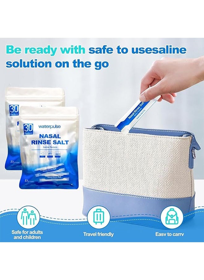 30PCS Nasal Wash Salt Nasal Rinse Mix Allergic Rhinitis Relief Nose Cavity Protector Irrigation Adults Children Nose Cleaner