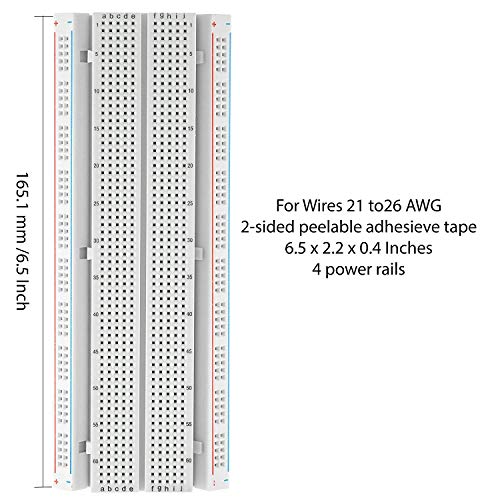 DEYUE 3 Set Standard Jumper Wires Plus 3 Set of Solderless Prototype Breadboard 830 tie Points Breadboard | 3 Set of M/F, M/M, F/F - Each 40pin Electronic Jumpers Wire - Image 2