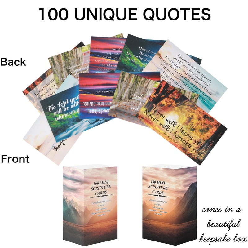 BRYTEFY 100 Daily Inspirational Bible Verse Cards with Unique Quotes, Perfect for Christmas Gifts - Image 3