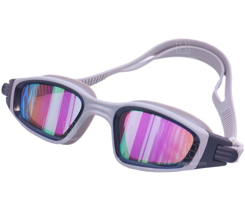 Spanker Professional Anti Fog No Leaking UV Protection Wide View Swim Goggles With Case For Women Men Adult (1 Pc) CL-8388, Grey SSTP - Image 1