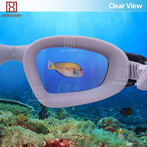 Spanker Professional Anti Fog No Leaking UV Protection Wide View Swim Goggles With Case For Women Men Adult (1 Pc) CL-8388, Grey SSTP - Image 4