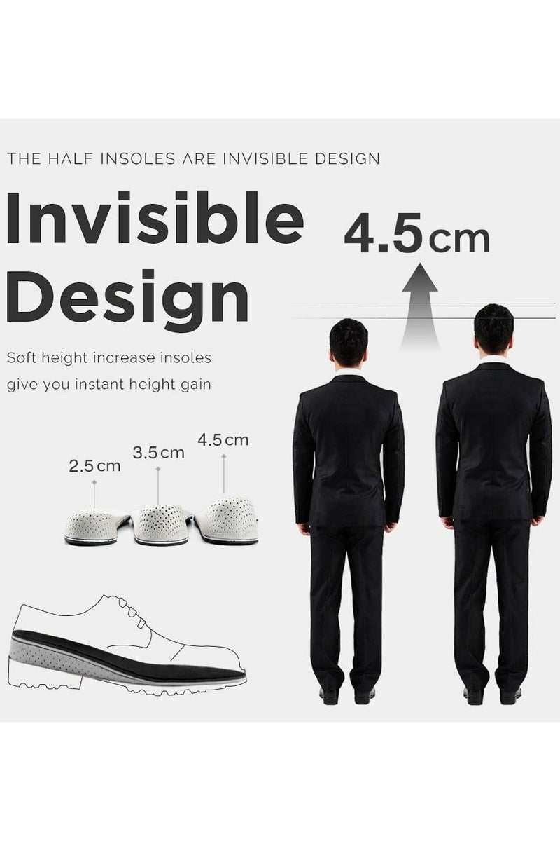 3 Pairs Height Increase Shoes Insole Breathable Memory Foam Height Increase Insole Invisible Increased Heel Lift Shoe Insoles for Women Men - 2.5cm,3.5cm，4.5cm - Image 5