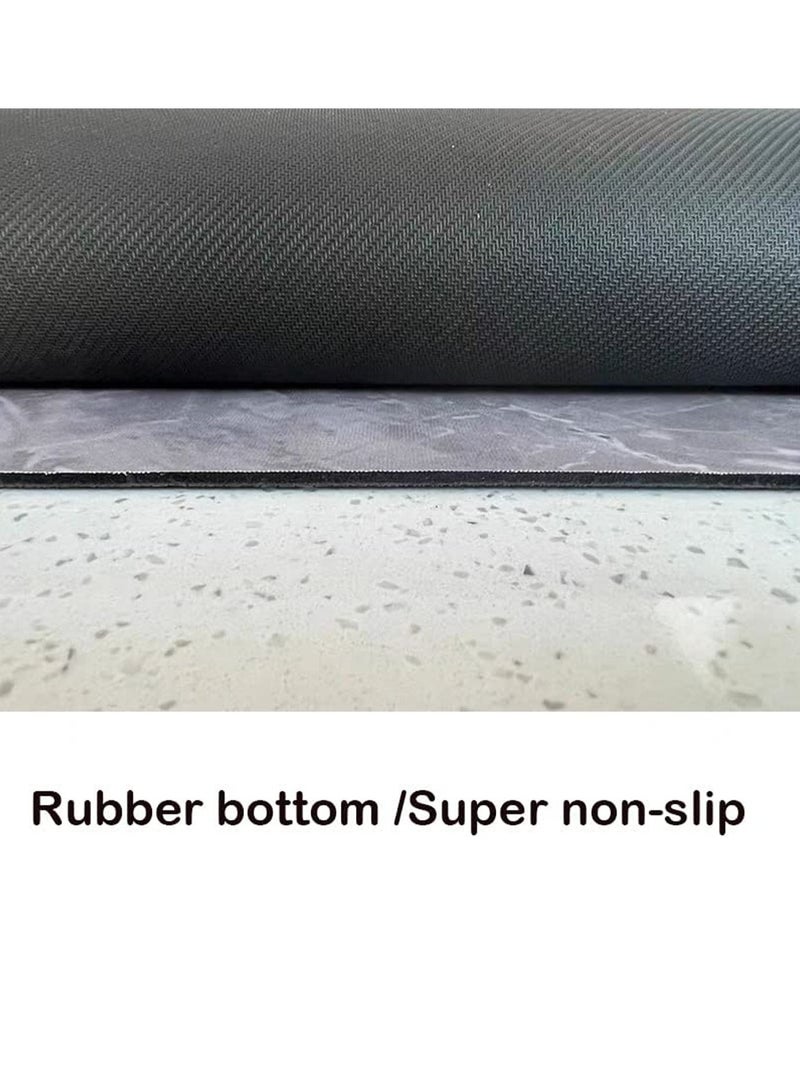 ليموس طقم سجاد وحصائر للمطبخ مكون من قطعتين ، سجاد مطبخ ماص من البوليستر مانع للانزلاق ، سجاد أرضي مقاوم للانزلاق ، قابل للغسل في الغسالة ، غرفة طعام ، مجموعة سجادة مدخل وباب (150 × 45 سم + 70 × 45 سم) - Image 5