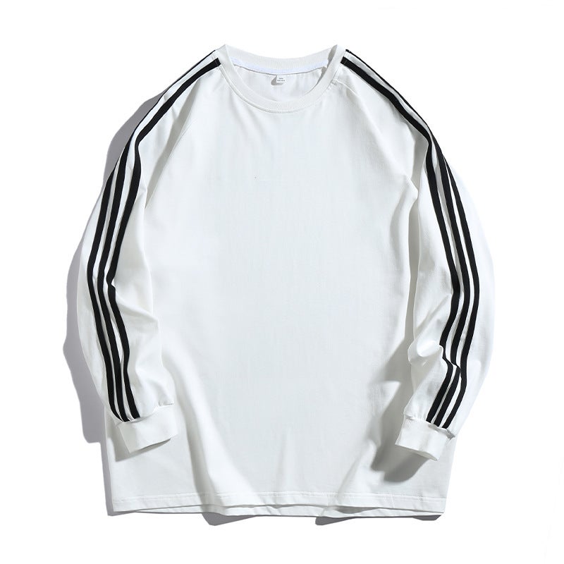 Vintage Colorblock Crewneck Sweatshirt for Men Purple  - Image 4