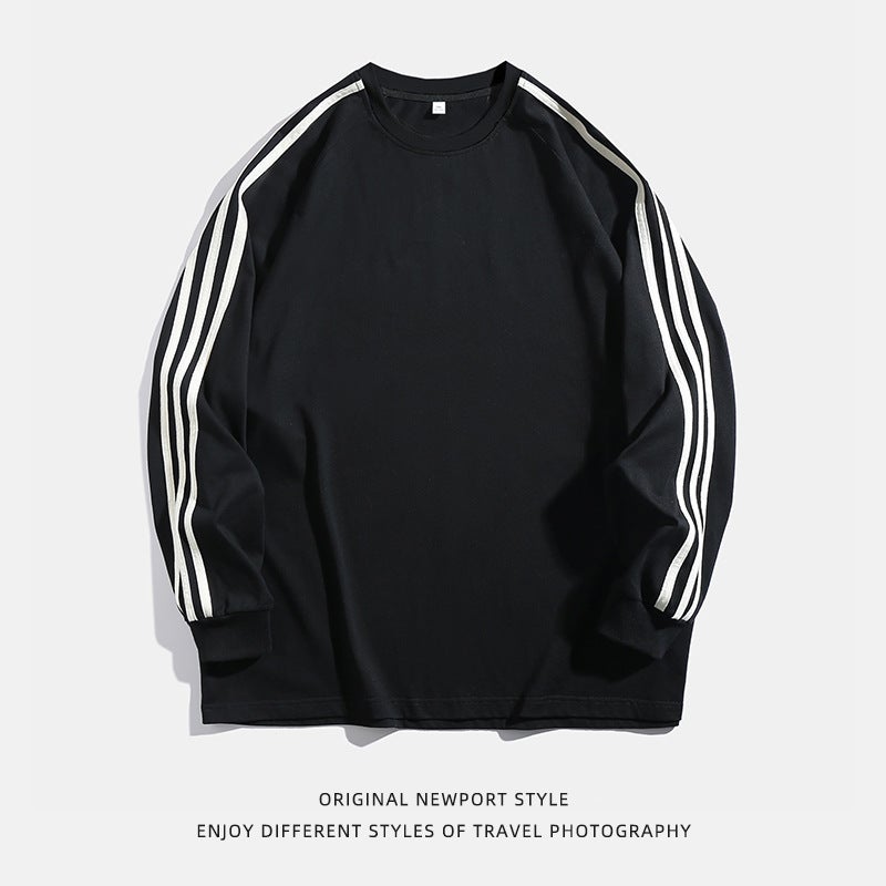 Vintage Colorblock Crewneck Sweatshirt for Men Purple  - Image 5