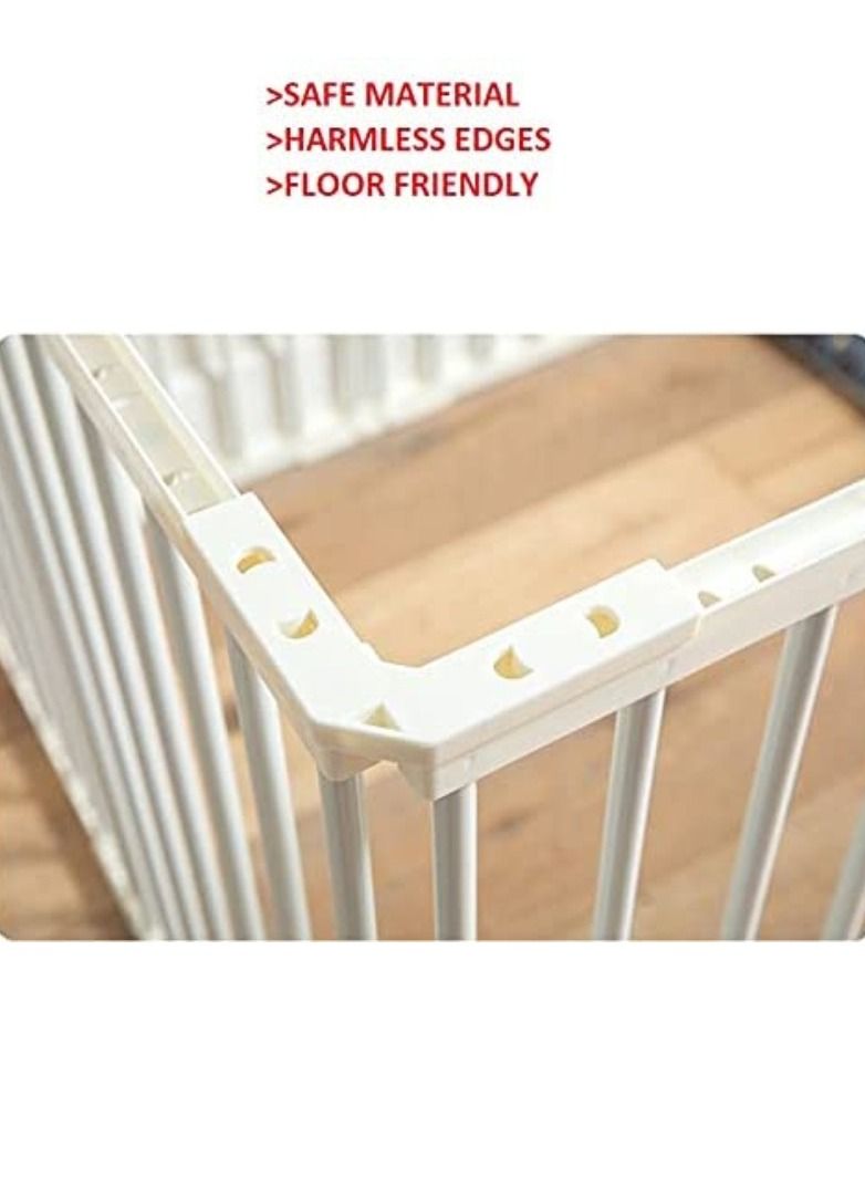 Dog Fence Cage Portable Yard Playpen Indoor Isolation Barrier for Small Medium Pet 8 Panels Each Size 42cm x 68cm