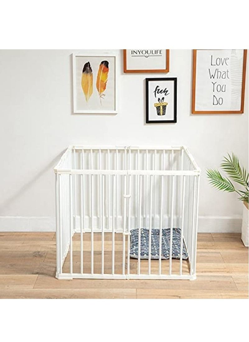 Rubik Dog Fence Cage Portable Yard Playpen Indoor Isolation Barrier for Small Medium Pet 8 Panels Each Size 42cm x 68cm  - Image 1