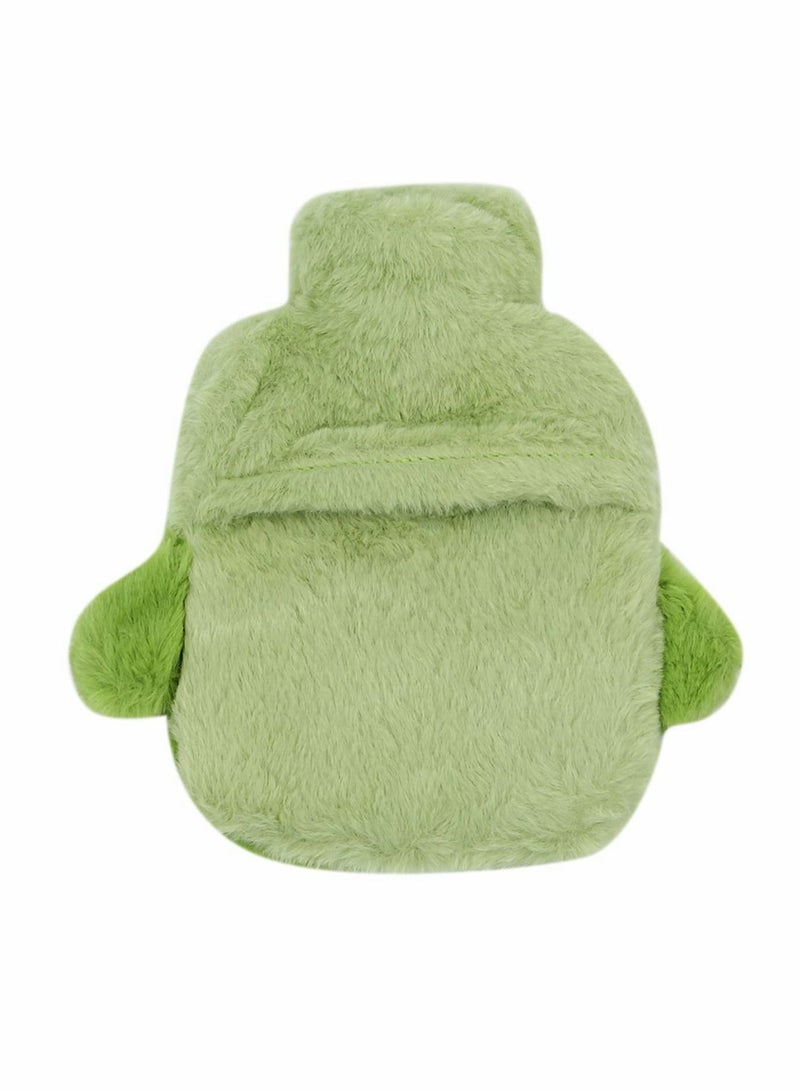 Excefore زجاجة ماء ساخن مع غطاء ناعم وحقيبة ماء مع غطاء مخملي ثلاثي الأبعاد، لآلام الرقبة والكتف واليد والقدمين وتشنجات الدورة الشهرية والكمادات الساخنة والعلاج بالبرودة - Image 4