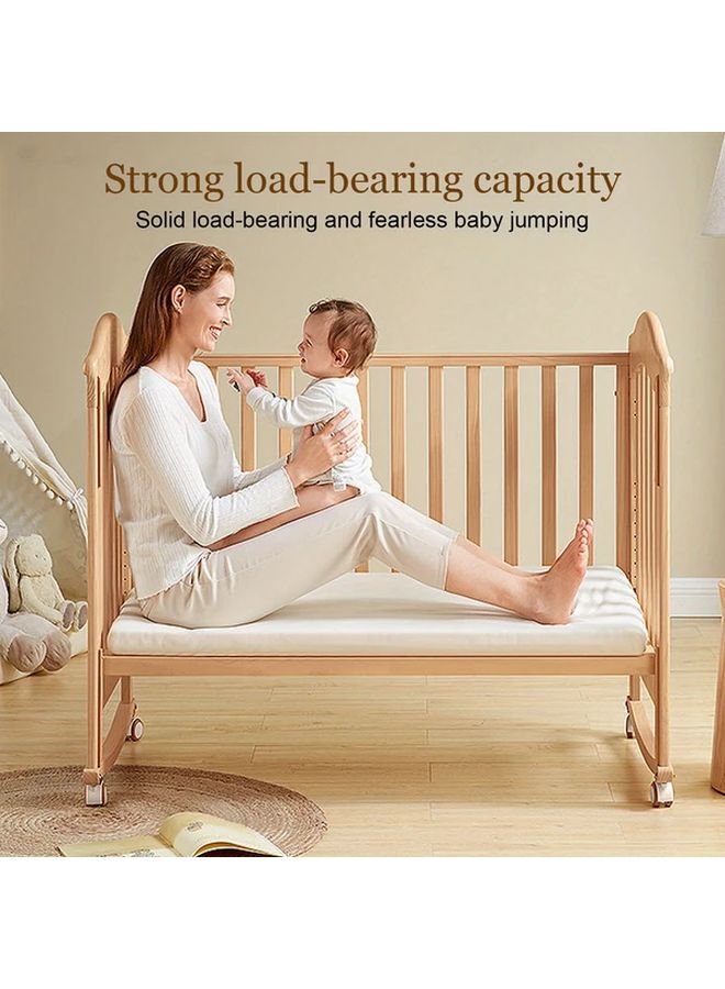 4Pcs White Rubber Casters With Brakes For Furniture Beds Cabinets Noiseless - Image 4