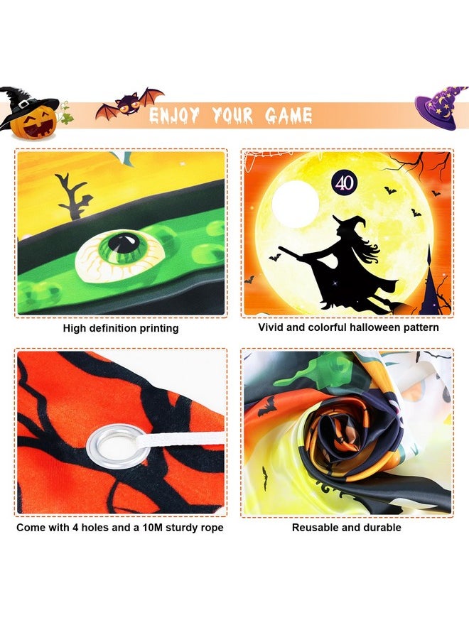 iPartyCool - Halloween Games Halloween Games For Kids Party Adults Halloween Bean Bags Toss Games Banner With 4 Big Bean Bags Halloween Party Games For Kids Teen Halloween Decorations Outdoor Indoor - Image 1