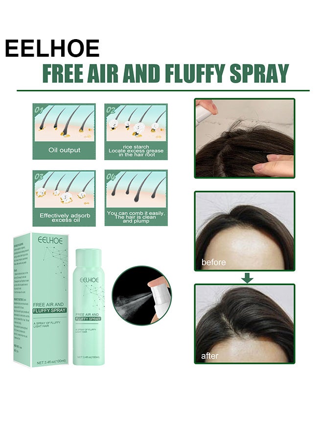 إيلهو يمكن التخلص منها رذاذ الشعر الجاف الهواء رقيق الشعور الدهنية الرأس الجاف حجم الحرة غسل كسول وكيل الشعر الجاف 100 مل - Image 3