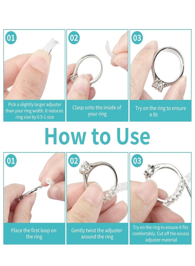 Zbdroxygen 18Pcs Ring Tightener for Loose Rings, Ring Adjuster for Loose Rings Invisible, Silicone Ring Size Adjuster with Cleaning Cloth, Adjustable Fit for Finger Size Changes - Image 4