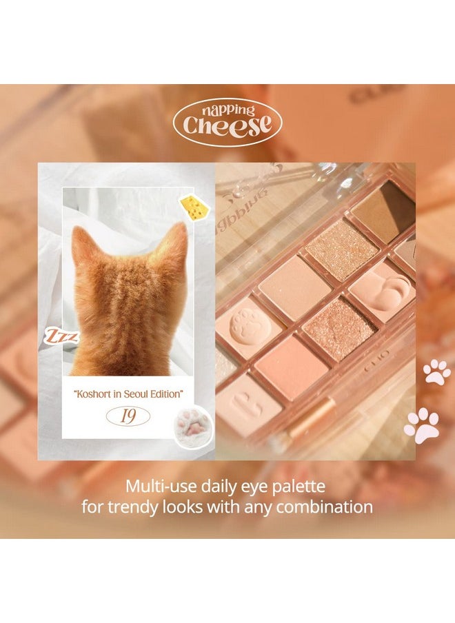 CLIO PROFESSIONAL - Clio Pro Eye Shadow Palette Matte Shimmer Glitter Pearls Highly Pigments Long Wearing (019 Napping Cheese) - Image 1