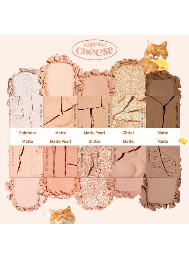 CLIO PROFESSIONAL - Clio Pro Eye Shadow Palette Matte Shimmer Glitter Pearls Highly Pigments Long Wearing (019 Napping Cheese) - Image 1