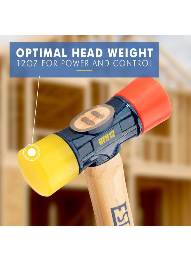 Estwing Dfh12 350ml Red And Yellow Mallet Hammer - Image 3