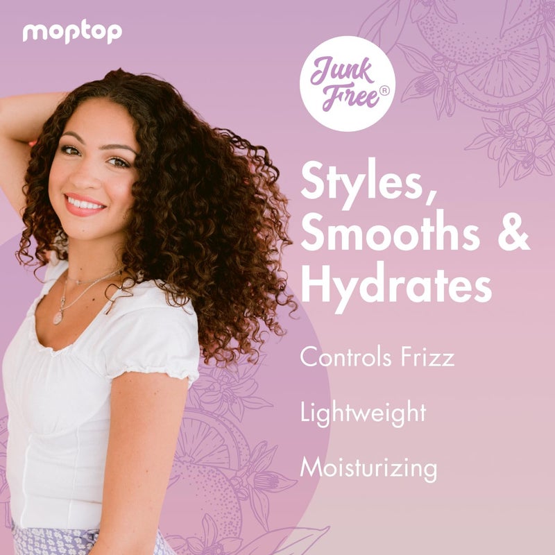 MopTop Curly Hair Custard - Lightweight Gel for Moisturizing and Defining Curls, 8oz - Image 2