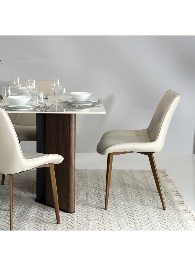 ROYAL FURNITURE Stone Wave Dining Set, 6-Seater, Beige - Image 3