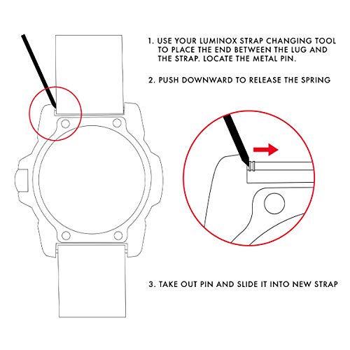 Luminox Genuine Luminox Replacement Band/Velcro Strap for Navy Seals Series 3000 3900-27 mm Black - Image 3